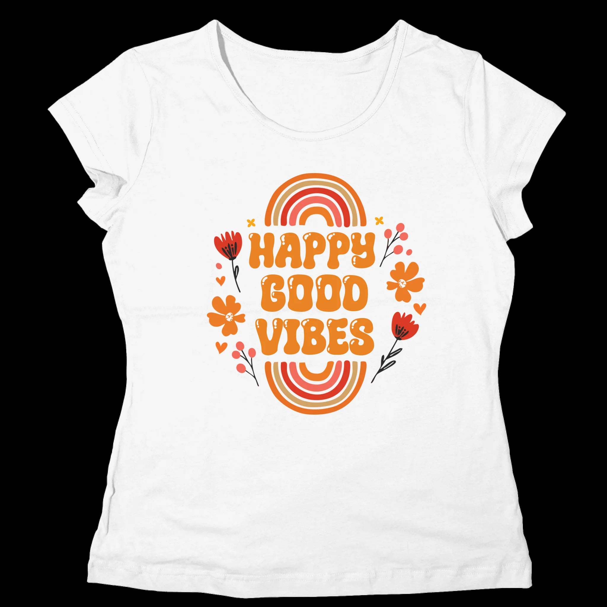 Női egyedi póló cuki kawaii felirattal, virágokkal