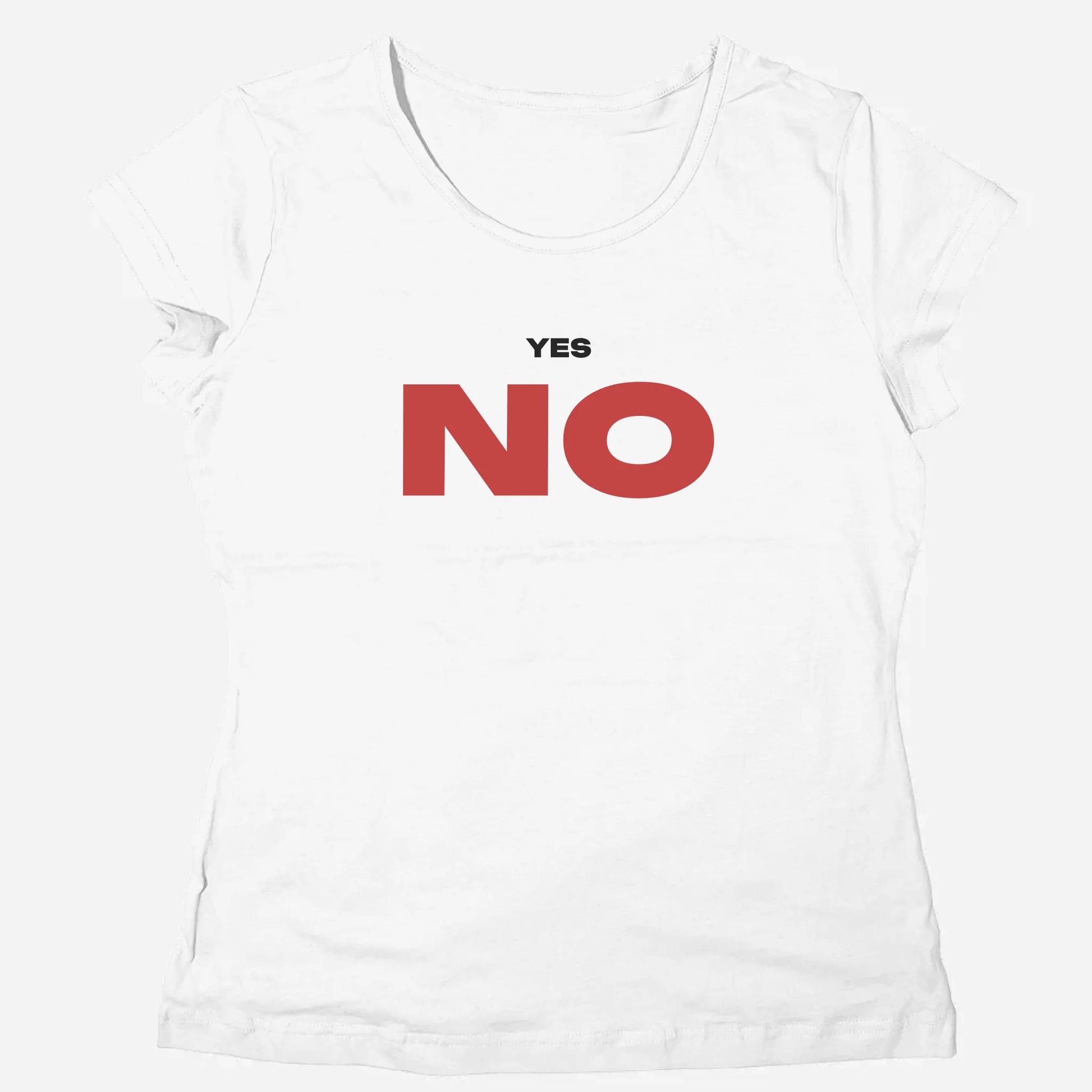 Egyedi feliratos igen / nem női póló Kecskemét