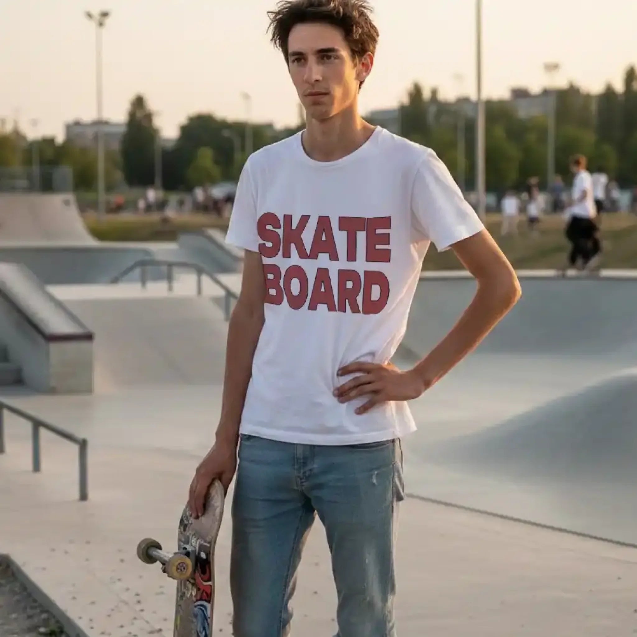 Egyedi skateboard női póló